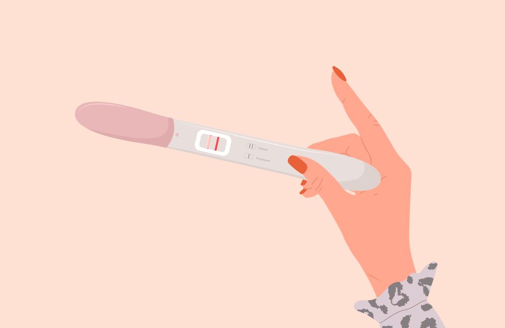 Verdunstungslinie oder schwanger